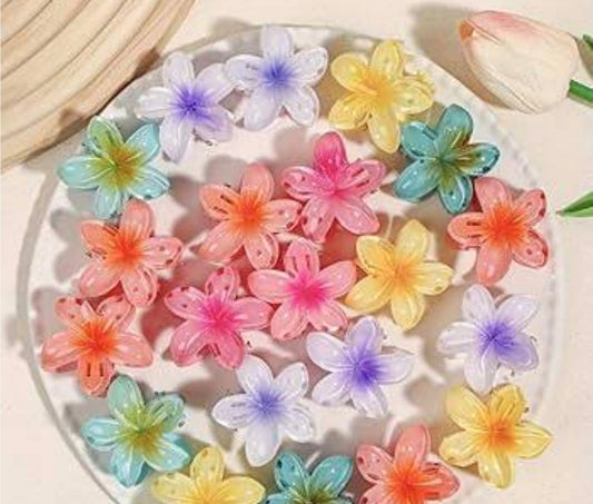 100 Mini Flower claws in different colours