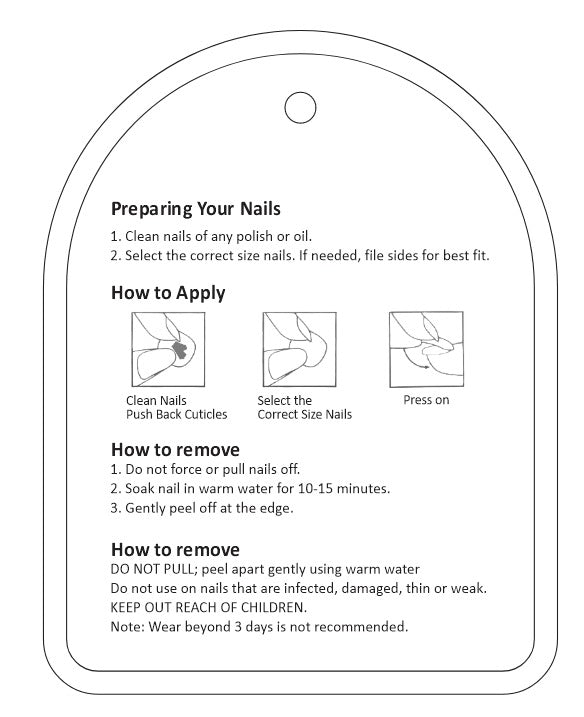 Empty nail display cards
