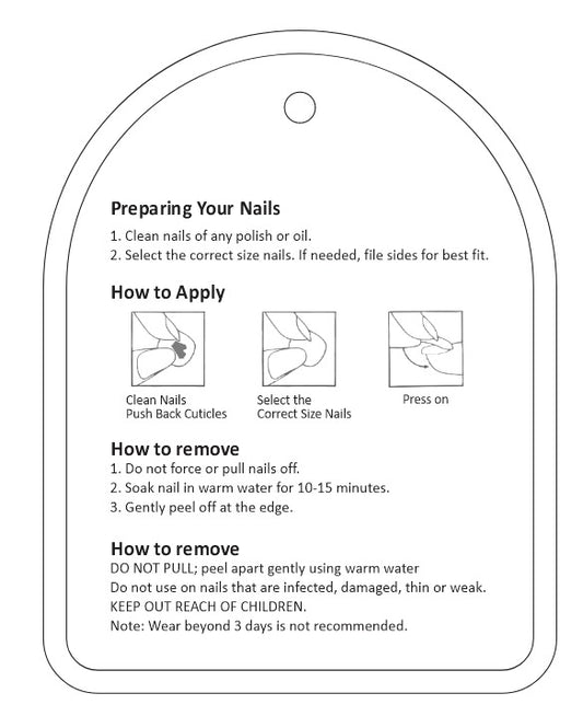 Empty nail display cards