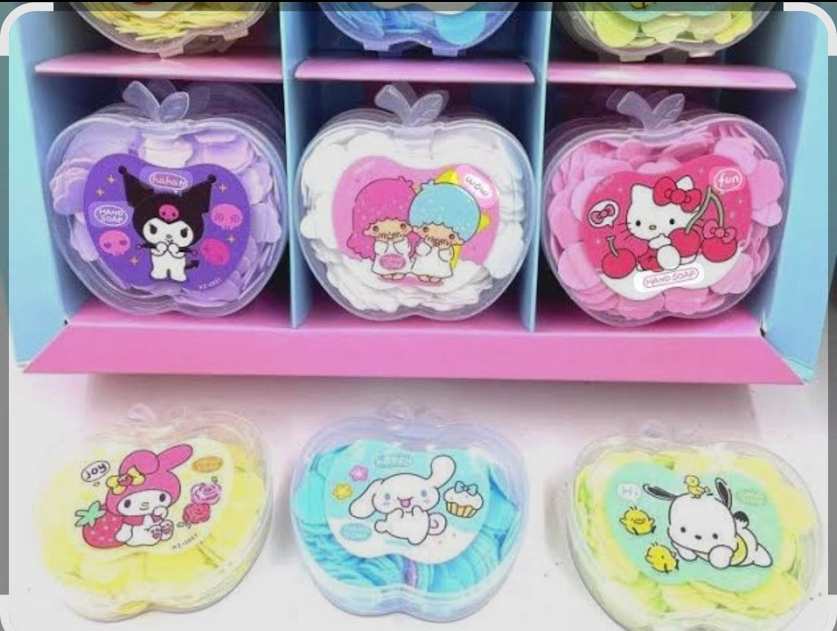 Apple shape paper soap