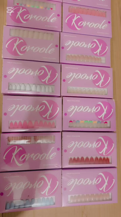 koroole nail boxes with full application kit (USA brand)