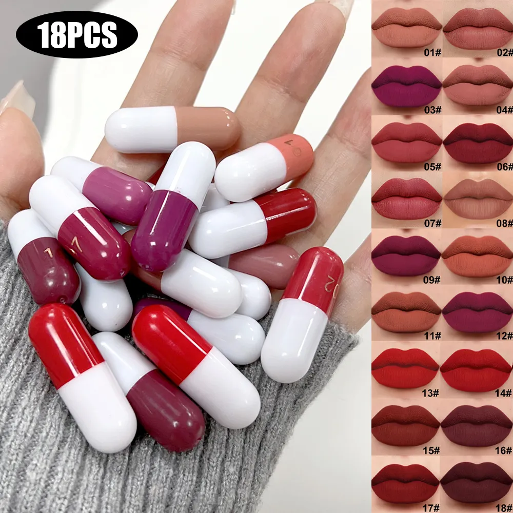 18-Color Mini Capsule Lipstick Set