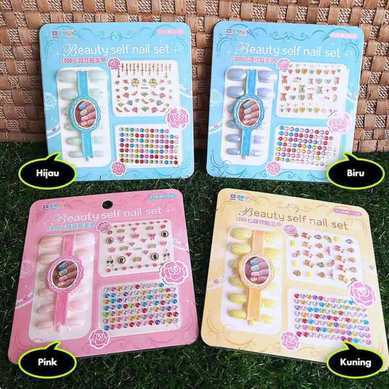 Kids nail pack including nail art material