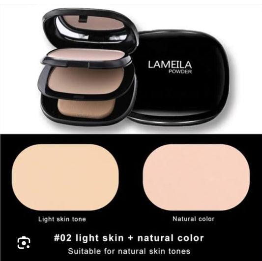 Foundation Oil Control Pressed Powder Double Layer Concealer Full Coverage Light Powder Natural Circulating for Women Lipolytic