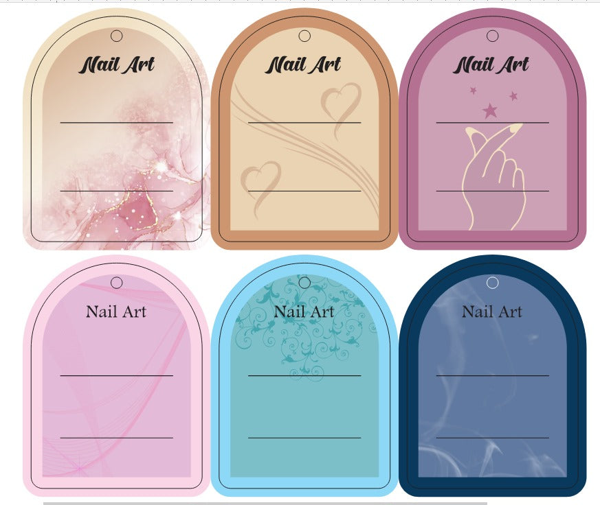 Empty nail display cards