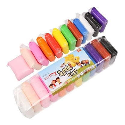 Pack of 12 fomic clay dough including modeling tools