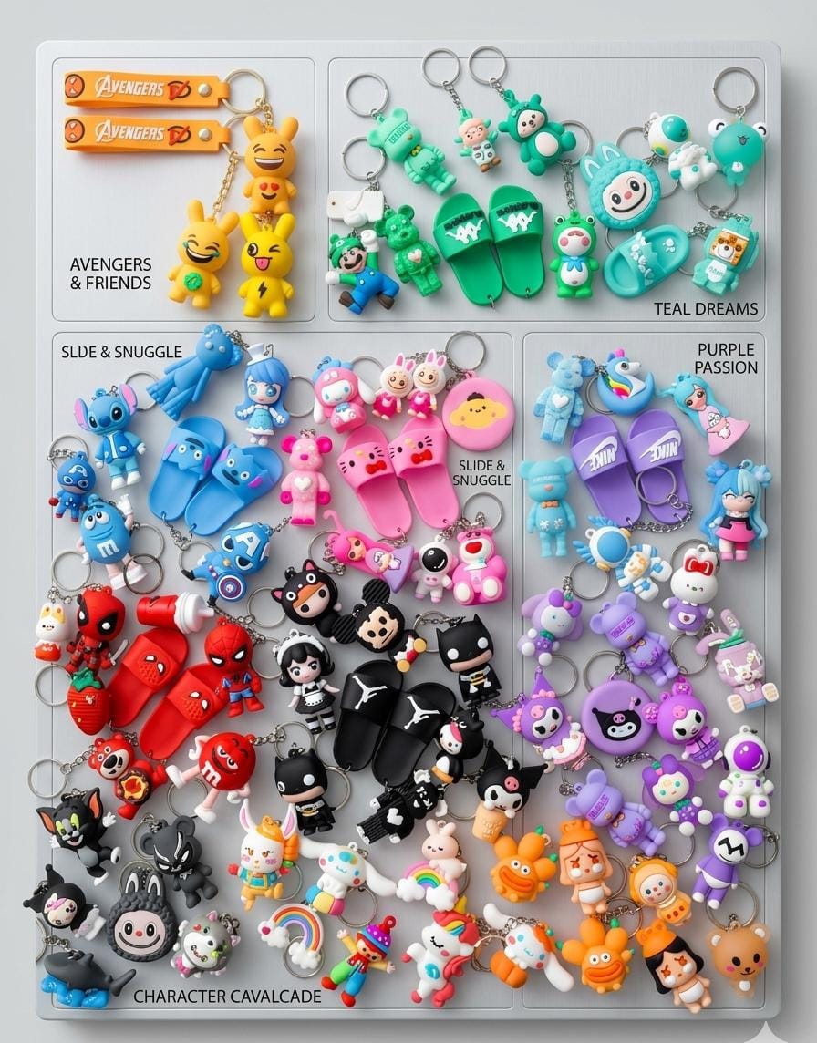 1 kilo gram keychains (40-45 plus keychains estimated)