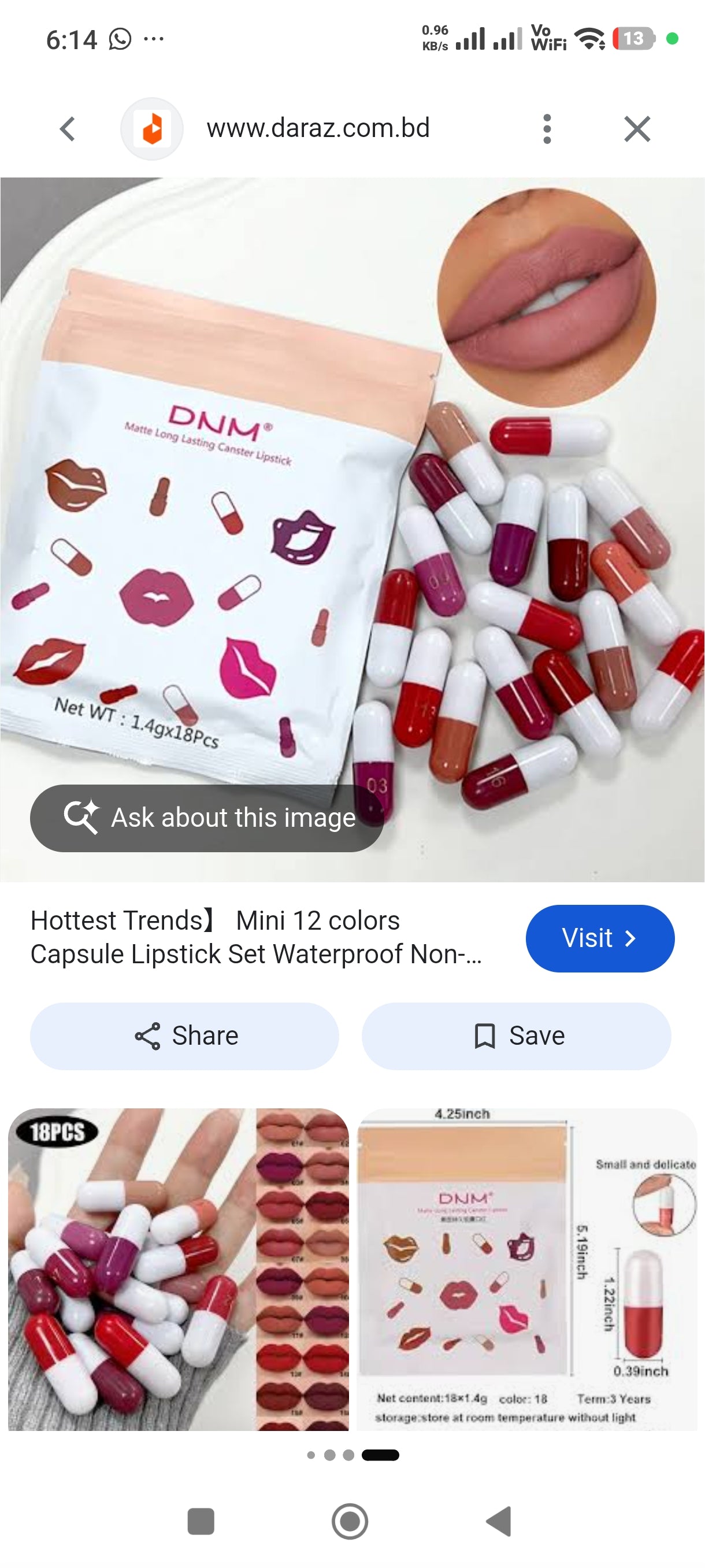 18-Color Mini Capsule Lipstick Set