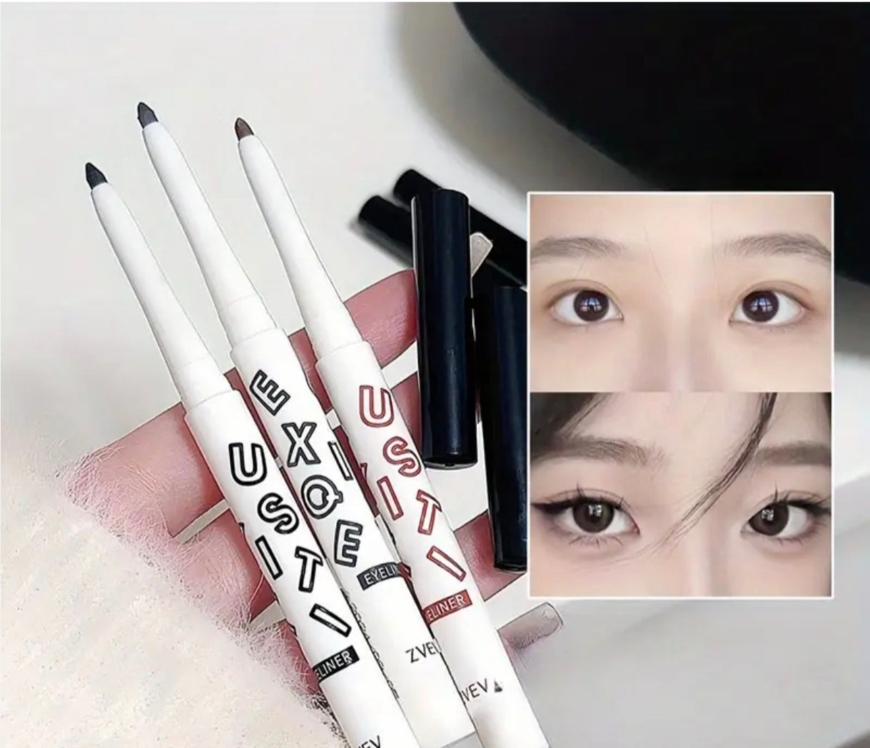 Long lasting, smudge free, black colour eyeliner pencil