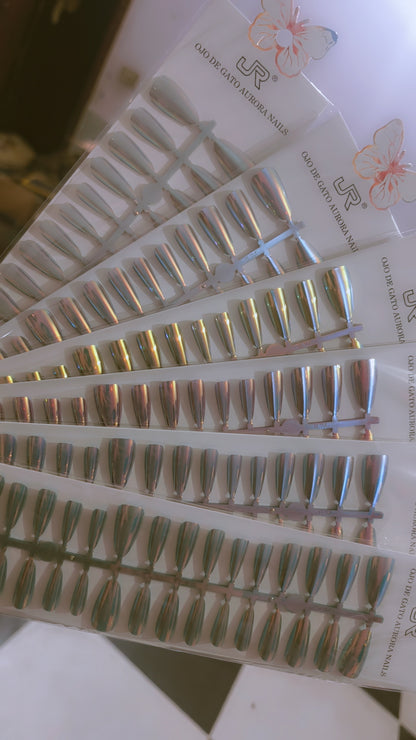 Set of 6 pieces of stick cat eye nail (30 nails in each stick)