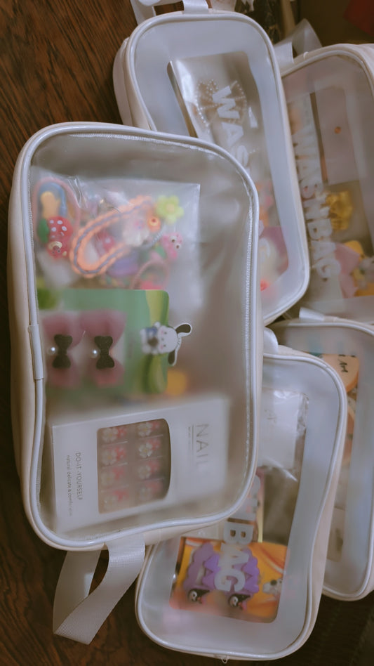 Washable vanity filled with multiple mix items
