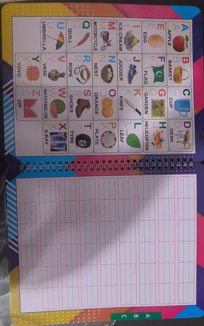 7 in 1 reading and writing wipe and clean book