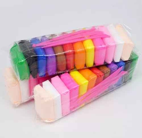 Pack of 12 fomic clay dough including modeling tools