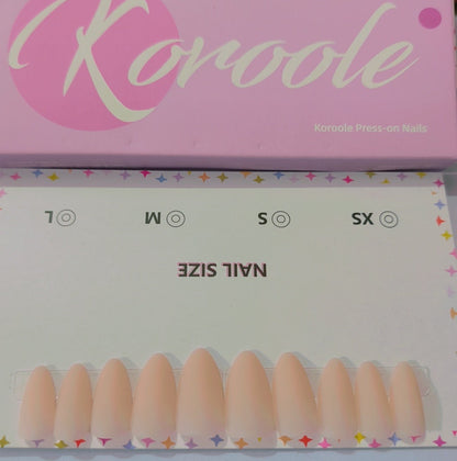 3 nail sets with full nail application kit (peach, french tip, french tip with bow art)