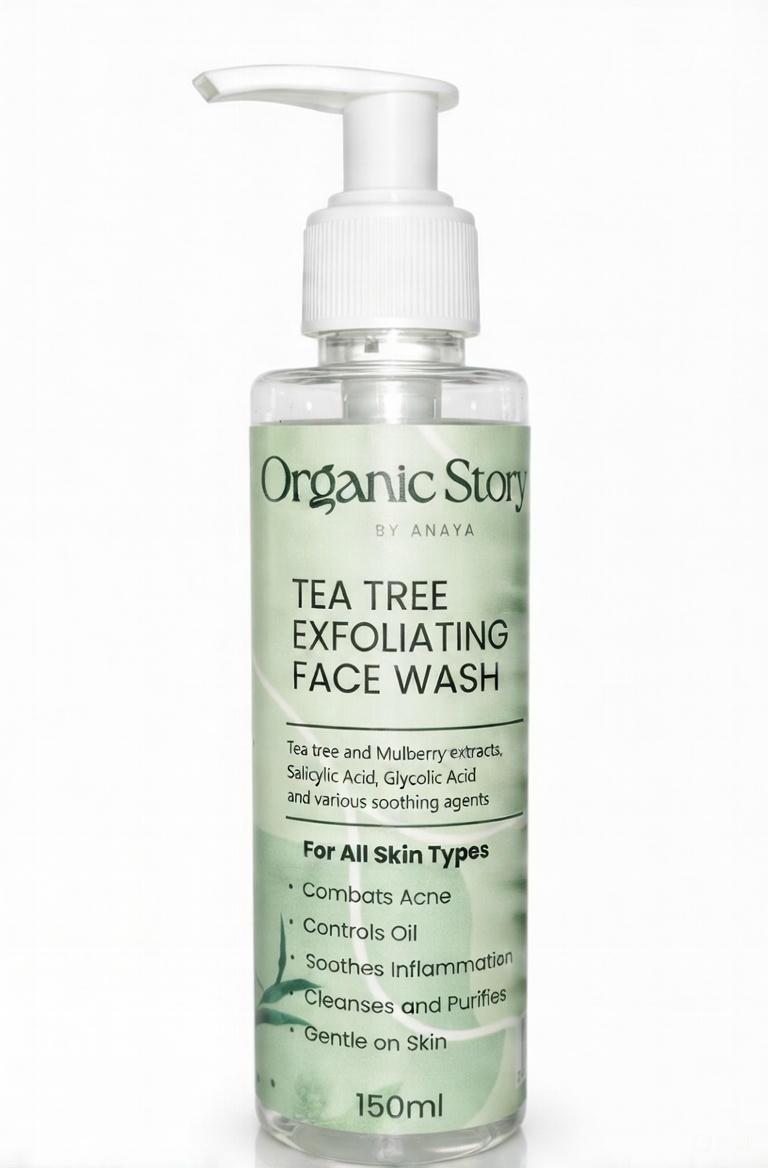Tea tree exfoliating face wash