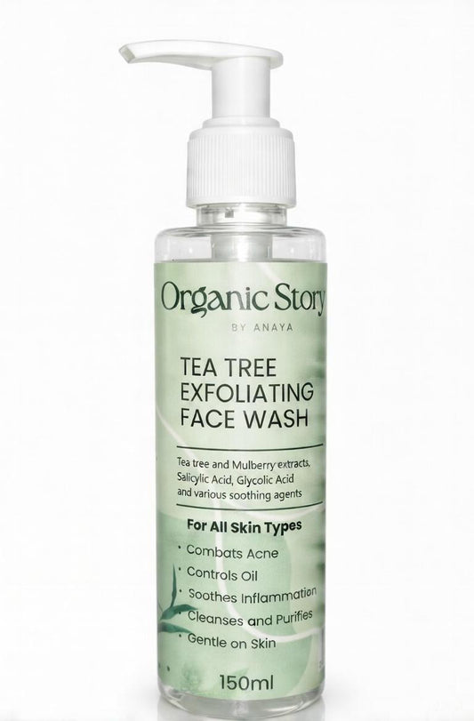 Tea tree exfoliating face wash