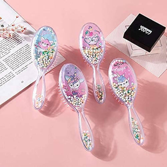 Air cushion beaded filled hair brush